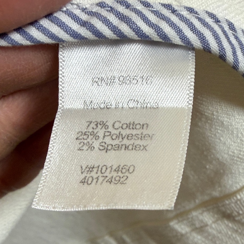 Women's Double-Breasted White Jacket With Pockets and Silver Buttons Size 8 - Picture 5 of 13
